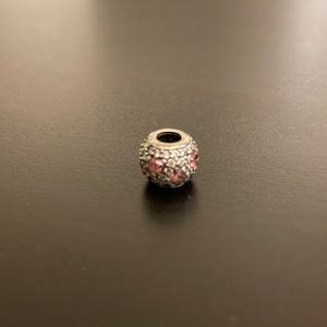 Pandora charm with pink crystals